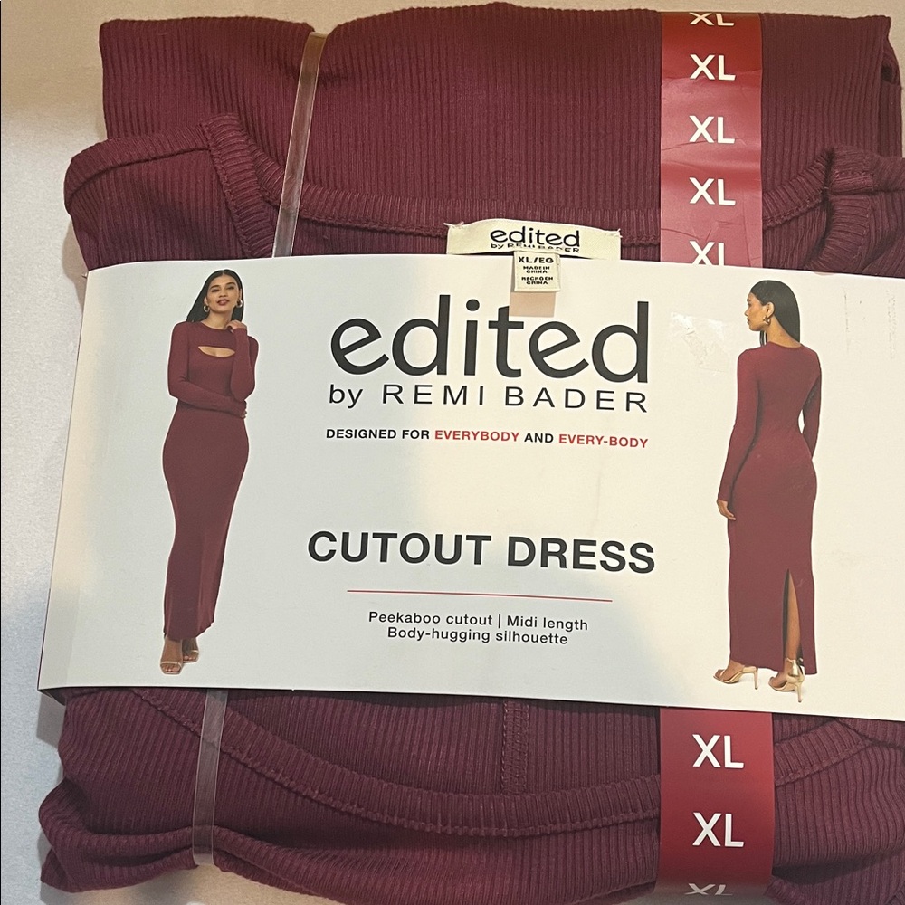 Edites by REMI BADER CUTOUT DRESS.
SIZE XL.